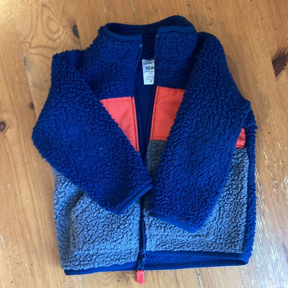 Bundle of 2 - Carters winter fleece zip up coat and vest size 18